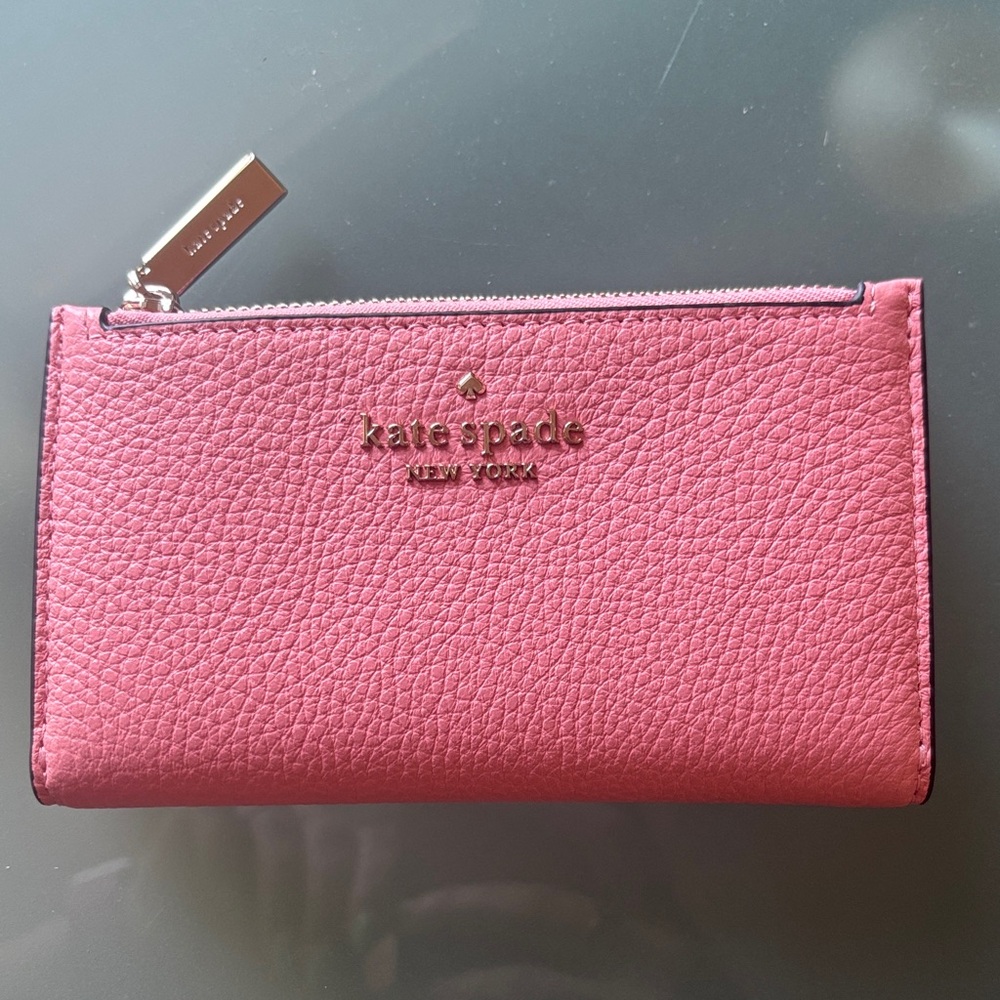NWT Kate Spade Rose Pink Textured Wallet